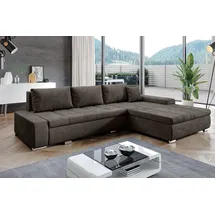 ax living Eckcouch 2-Sitzer Braun