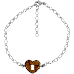 Armband OSTSEE-SCHMUCK "Ostsee-Schmuck Armband Herz Armband Herz", silber (silberfarben), Armbänder, Damen, 21cm, Silber 925 (Sterlingsilber)