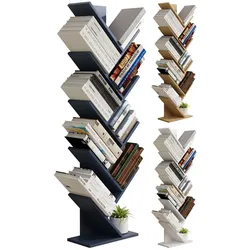 VCM Holz Aufbewahrung Stand Regal Bücherregal Deko Bücher Standregal Nulis XL