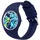 ICE-Watch - ICE flower Midnight lime - Blaue Damenuhr mit Silikonarmband - 021741 (Medium)