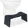 Relaxdays Toilettenhocker klappbar Bambus rutschfest schwarz