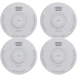 northix Stand-alone-Rauchmelder Weiß inkl. 1-Jahres-Batterie 4 St.