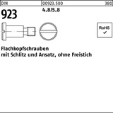 Hörger & Geßler Flachkopfschraube DIN 923 Schlitz/Ansatz M5x 8x 7,0 4.8/5.8 100 Stück