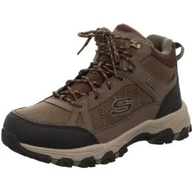 SKECHERS Selmen Melano Trekking Shoes, Chocolate Leather W/Mesh, 45