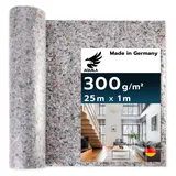 AQUILA Profi Malervlies 25m x 1m, Extra Dick, 300 g/m2, Kein Durchsickern, hochwertiges Abdeckvlies zum Streichen, Schutz für Böden & Möbel, rutsch- & reißfest, Made in Germany