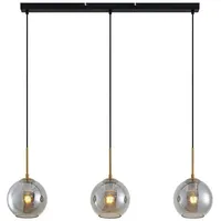 LINDBY Hiwana 3-flg. 110 cm kugelförmig grau/schwarz