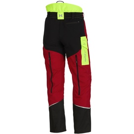 KOX Schnittschutzhose Mistral 3.0 Rot/Gelb - 56
