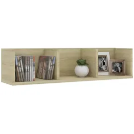 vidaXL CD-Wandregal 75 x 18 x 18 cm Beige
