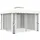 vidaXL Pavillon 3 x 3 m inkl. 4 Seitenteile Cremeweiß