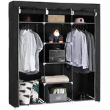 Songmics Stoffschrank 150 x 175 x 45 cm Schwarz