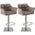 CLP Barhocker Damaso Stoff terrabraun 2er Set