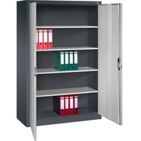 CP-Möbel Aktenschrank Acurado C2000, aus Metall, abschließbar, 120x195x50cm weißaluminium/anthrazit