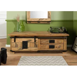 Massivmoebel24 Schuhbank 120 x 45 x 40 cm beige lackiert / beige