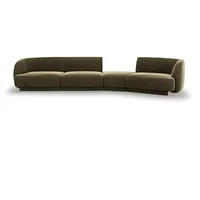Micadoni Sofa Miley, modular 4-Sitzer grün