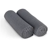 BestLivings Microfaser Geschirrtuch Double Face 60 x 40 cm 4er Pack Anthrazit