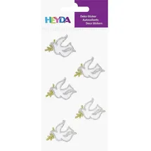 Brunnen Sticker Textil Taube mit Zweig