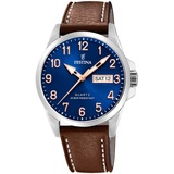 Festina Unisex Erwachsene Analog Quarz Uhr mit Leder Armband F20358/B