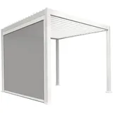 Gardenson Pergola-Rollo Mirador Classic UND Deluxe, Weiß, Metall, 300x250x10 cm, Sonnen- & Sichtschutz, Pavillons & Pergolas, Pergolas