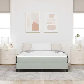 vidaXL Boxspringbett 160 x 200 cm Hellgrau