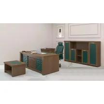 aea Braune Office Garnitur Luxus Büromöbel Schreibtisch Designermöbel 4tlg