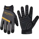 HANDLANDY Arbeitshandschuhe für Damen und Herren gepolsterte Sicherheitshandschuhe Touchscreen für Mechaniker Bauarbeiter und Gärtner (Grau Schwarz, L)