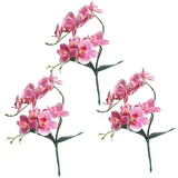 Comebachome Fake Orchidee, 3pcs 18 -Zoll -Künstliche Orchideenzweig, realistische Phalaenopsis -Blumen, Faux Orchidee für Hochzeitsartikelhäuser Dékor (Pink)