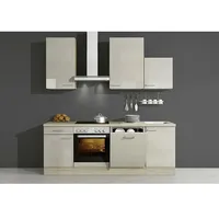 Flex-Well Küchenzeile Nepal  (Breite: 220 cm, Beige, Mit Elektrogeräten)