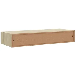 vidaXL Wandregal 60 x 23,5 x 10 cm Eichen-Optik und Weiß