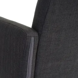 MCW Esszimmerstuhl Houston II, Stuhl Küchenstuhl, Retro-Design Textil, dunkelgrau