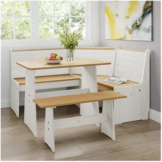 Hti-Living Sitzgruppe 3-teilig Marija Weiß