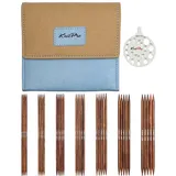 KnitPro Nadelspiel Set Braun/Bronze 15 cm 7 St.