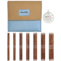 KnitPro Nadelspiel Set Braun/Bronze 15 cm 7 St.
