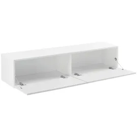 [en.casa] Hängeboard Lowboard 140x33x30 cm Weiß Spanplatte