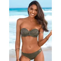 Buffalo Bügel-Bandeau-Bikini »Romance«, aus Strukturware Buffalo oliv Gr.34 Cup D