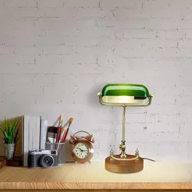 Relaxdays Bankerlampe Grün