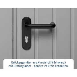 EcoStar Gerätehaus 2,37 x 1,81 m Graualuminium