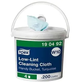 TORK trockene Reinigungstücher im Spendereimer Premium W10 1-lagig türkis, 800 Tücher