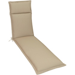 Gartenliegen-Auflage Unica 170 x 50 cm Stoff Beige