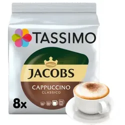 Kaffeekapseln Tassimo Cappuccino Classico (kompatibel mit Bosch Tassimo Kapselmaschinen), 8+8 Stk.