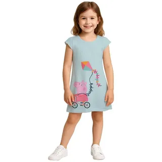 Peppa Wutz Kleid - türkis - 122 - 128