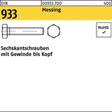 Industrial Quality Supplies DIN 933/ISO 4017 Sechskantschraube VG M8x65 Messing blank