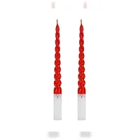 Partydeco Spitzkerze 25 cm 2 St. rot weiß