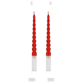 Partydeco Spitzkerze 25 cm 2 St. rot weiß