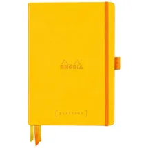 Rhodia 118585C Notizheft Goalbook (DIN A5, 14,8 x 21 cm, Dot, praktisch und trendige, mit festem Deckel, 90g weißes Papier, 120 Blatt) 1 Stück, Gelb