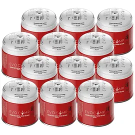 evocamp 12x Propan Butan 190g Stechkartusche Typ 200 EN 417