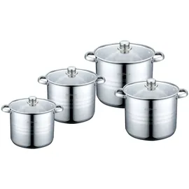 Cheffinger Edelstahl Topf-Set 8-tlg. 4 x Kochtopf + 4 x Deckel