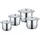 Cheffinger Edelstahl Topf-Set 8-tlg. 4 x Kochtopf + 4 x Deckel