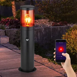 GLOBO RGB LED Stehleuchte, Bewegungsmelder App-/Sprachsteuerung - schwarz