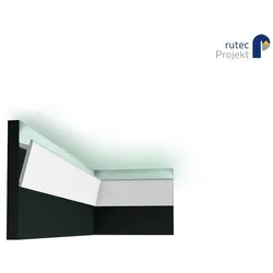 Rutec Projekt Voutenleiste 9,7x2,9 Diagonal PS-Mix-Leiste, 200cm RUP-PFG055