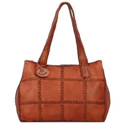 Harbour 2nd Fashion Lights Shopper Tasche Leder 47 cm  braun